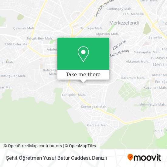 Şehit Öğretmen Yusuf Batur Caddesi map