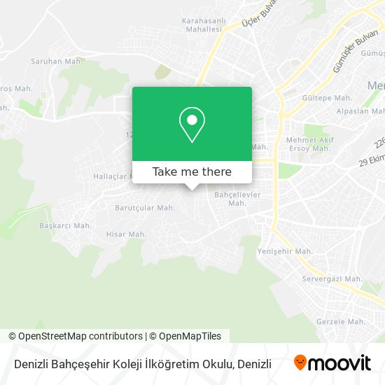 Denizli Bahçeşehir Koleji İlköğretim Okulu map