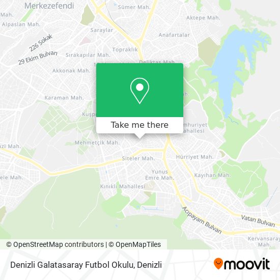 Denizli Galatasaray Futbol Okulu map