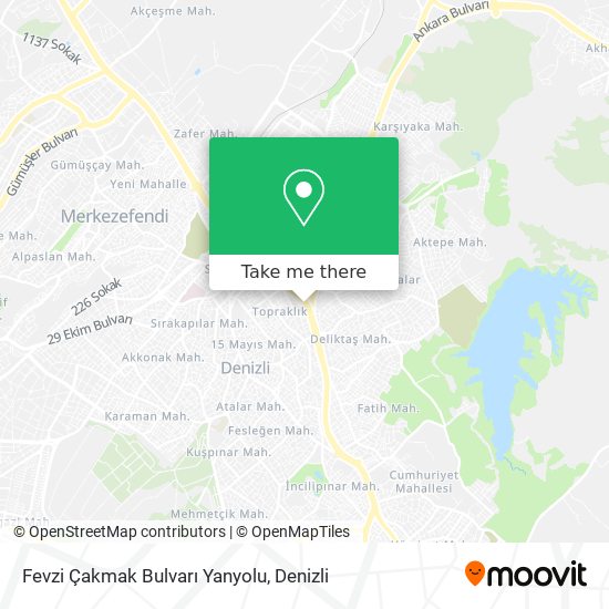 Fevzi Çakmak Bulvarı Yanyolu map