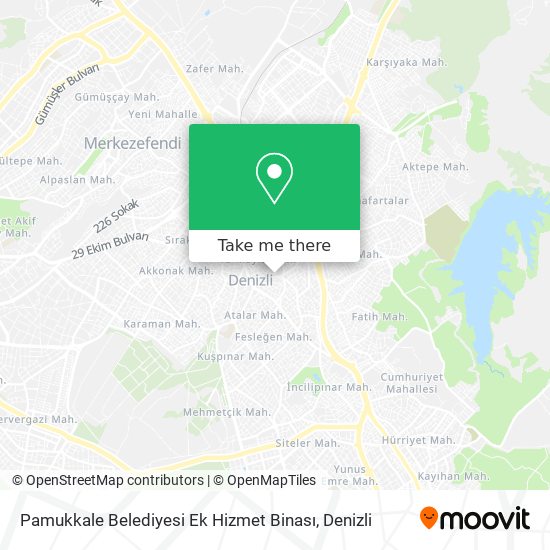 Pamukkale Belediyesi Ek Hizmet Binası map