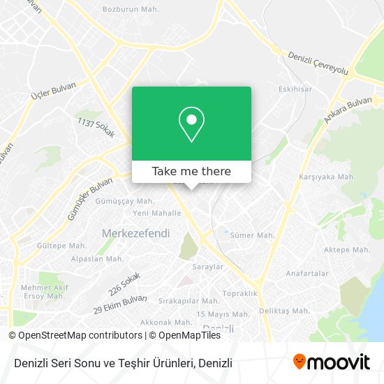 Denizli Seri Sonu ve Teşhir Ürünleri map