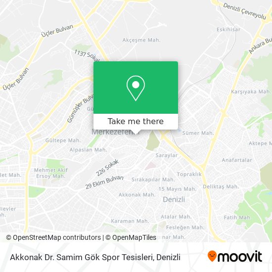 Akkonak Dr. Samim Gök Spor Tesisleri map
