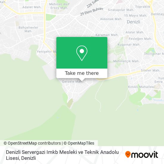 Denizli Servergazi Imkb Mesleki ve Teknik Anadolu Lisesi map