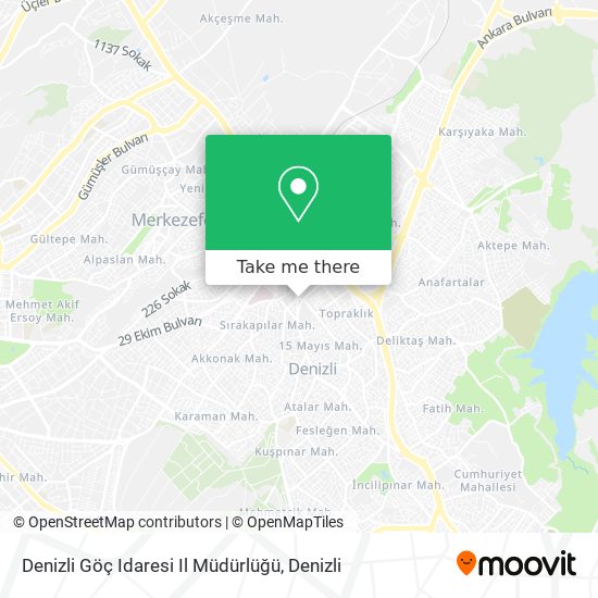 Denizli Göç Idaresi Il Müdürlüğü map