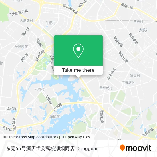 东莞66号酒店式公寓松湖烟雨店 map