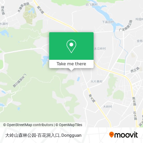 大岭山森林公园-百花洞入口 map