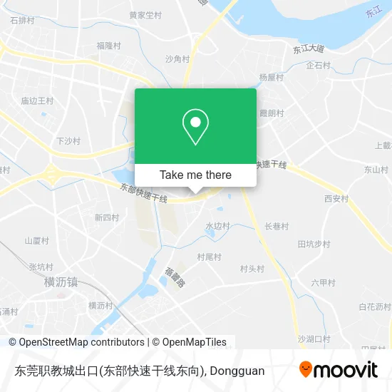 东莞职教城出口(东部快速干线东向) map
