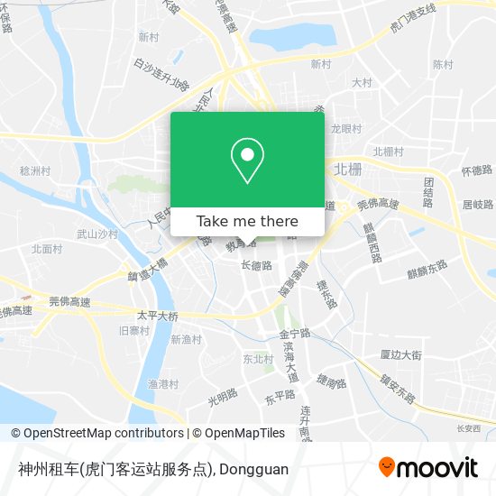 神州租车(虎门客运站服务点) map