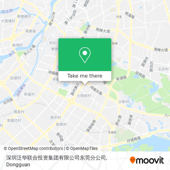 深圳泛华联合投资集团有限公司东莞分公司 map