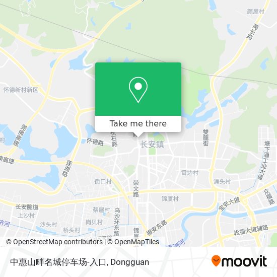 中惠山畔名城停车场-入口 map