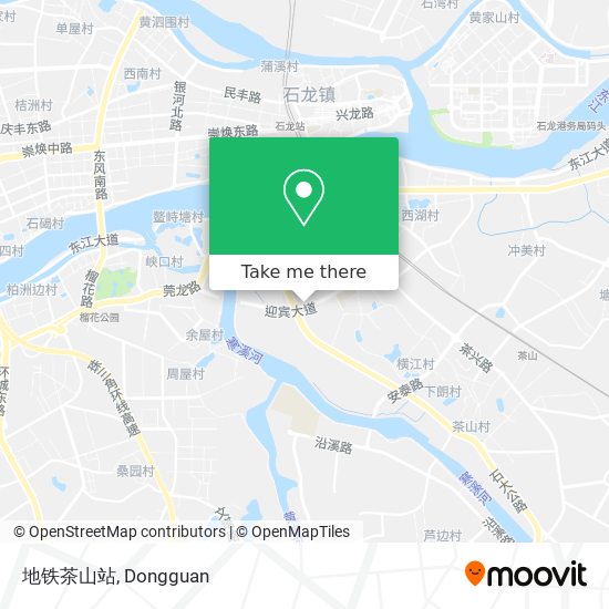 地铁茶山站 map