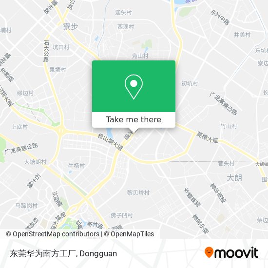 东莞华为南方工厂 map