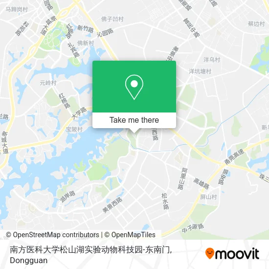 南方医科大学松山湖实验动物科技园-东南门 map