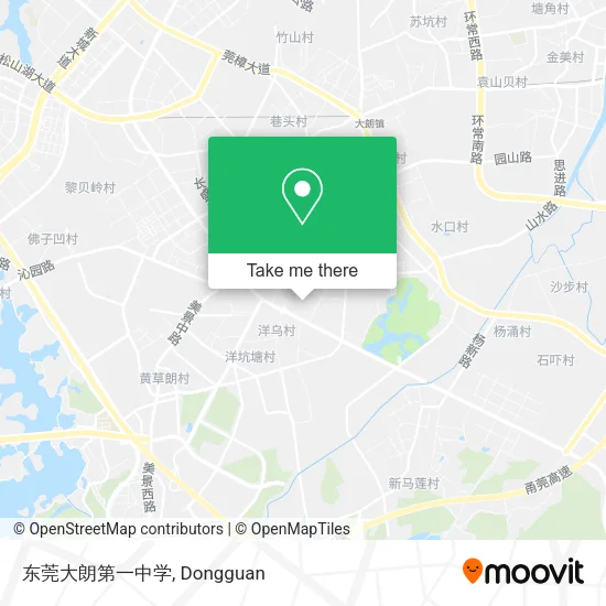 东莞大朗第一中学 map