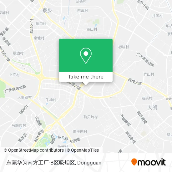 东莞华为南方工厂-B区吸烟区 map