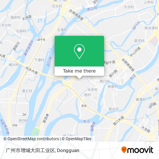 广州市增城大田工业区 map