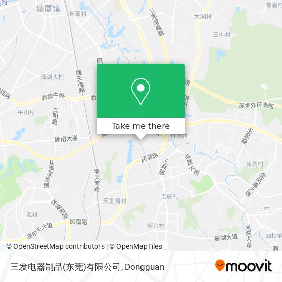 三发电器制品(东莞)有限公司 map