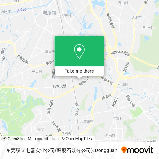 东莞联立电器实业公司(塘厦石鼓分公司) map
