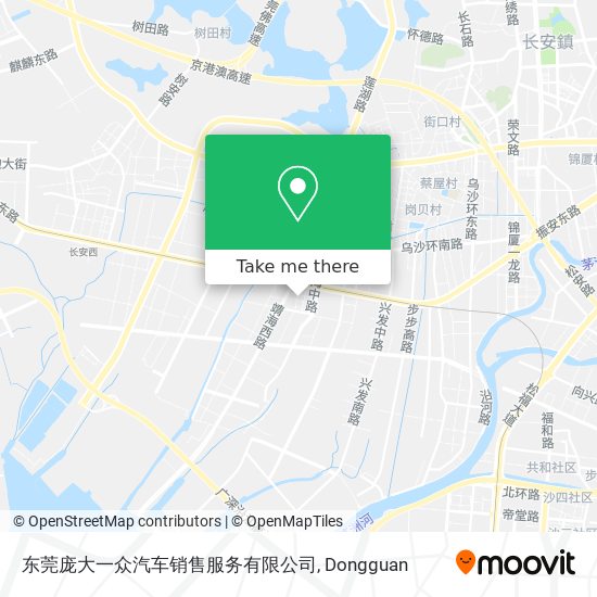东莞庞大一众汽车销售服务有限公司 map