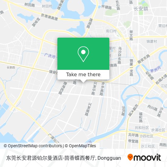 东莞长安君源铂尔曼酒店-茴香蝶西餐厅 map