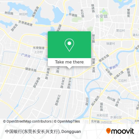 中国银行(东莞长安长兴支行) map
