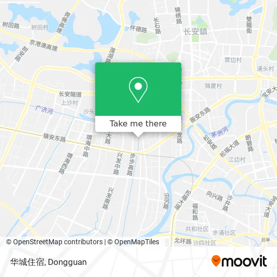华城住宿 map