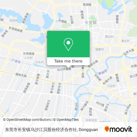 东莞市长安镇乌沙江贝股份经济合作社 map