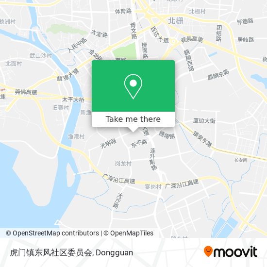 虎门镇东风社区委员会 map