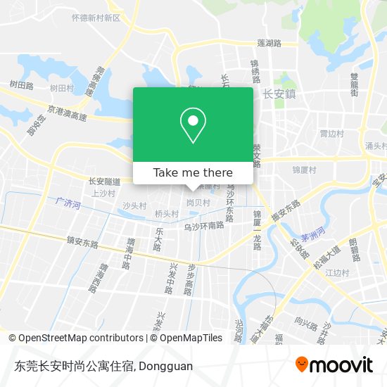 东莞长安时尚公寓住宿 map