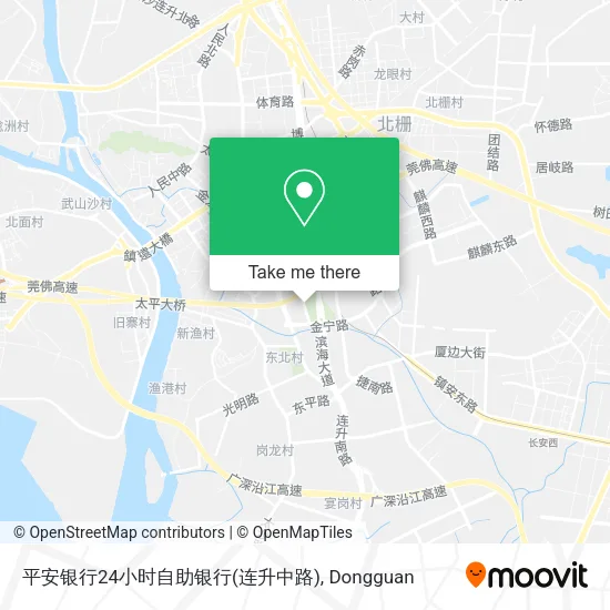 平安银行24小时自助银行(连升中路) map