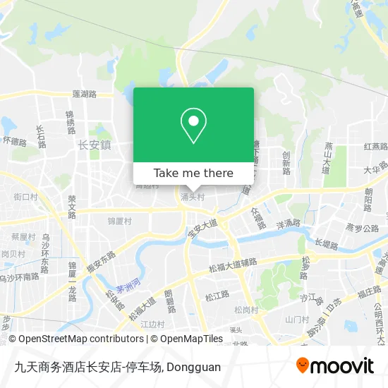 九天商务酒店长安店-停车场 map