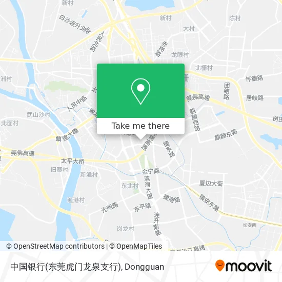 中国银行(东莞虎门龙泉支行) map