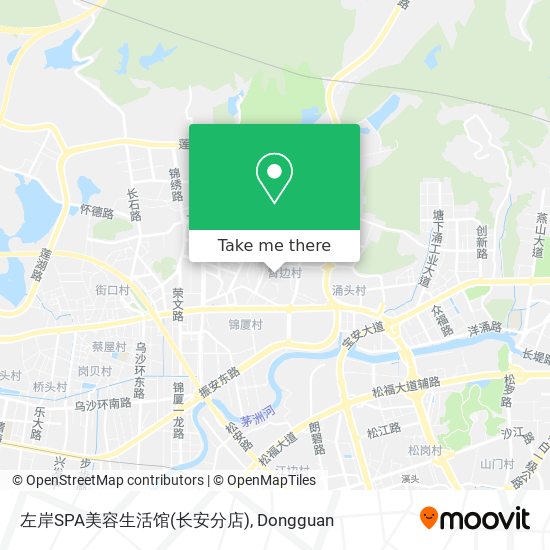 左岸SPA美容生活馆(长安分店) map