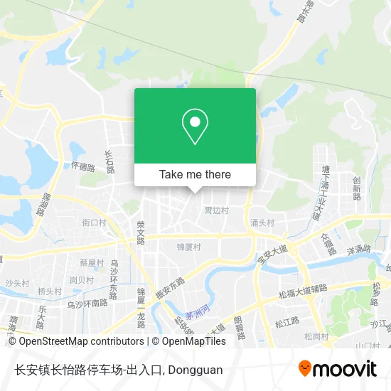 长安镇长怡路停车场-出入口 map