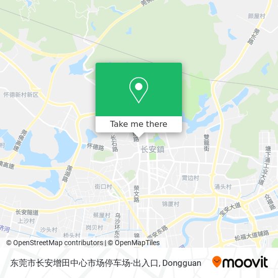 东莞市长安增田中心市场停车场-出入口 map