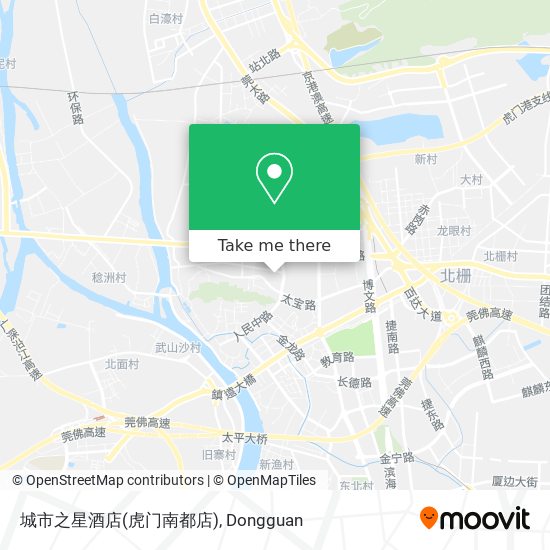 城市之星酒店(虎门南都店) map
