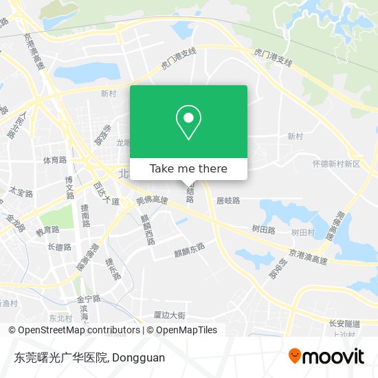 东莞曙光广华医院 map