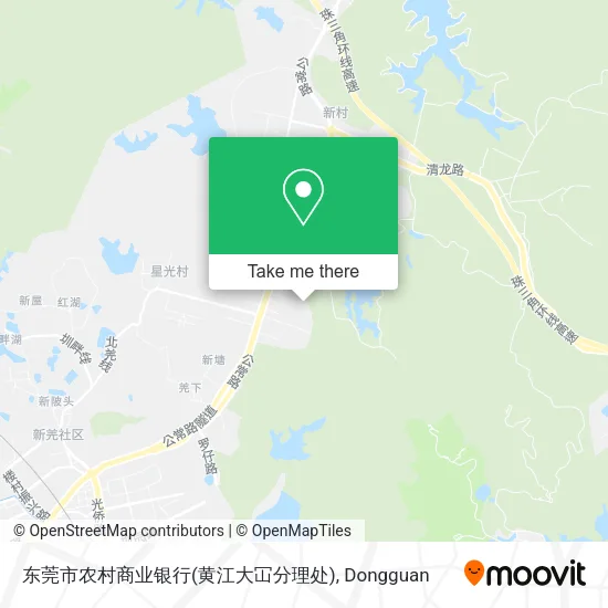 东莞市农村商业银行(黄江大冚分理处) map