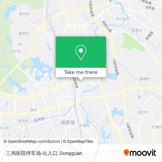 三局医院停车场-出入口 map