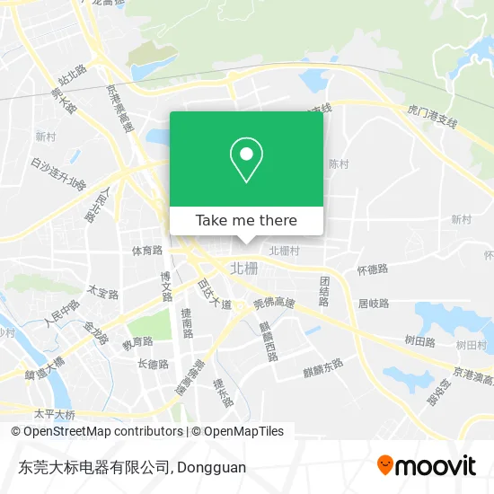 东莞大标电器有限公司 map