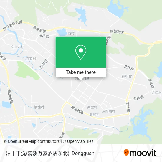 洁丰干洗(清溪万豪酒店东北) map