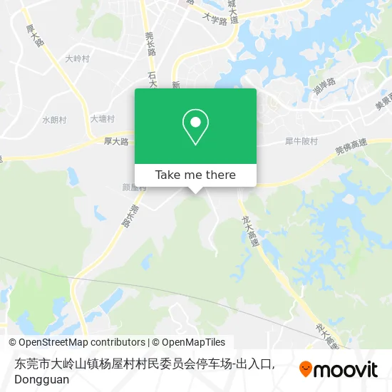 东莞市大岭山镇杨屋村村民委员会停车场-出入口 map
