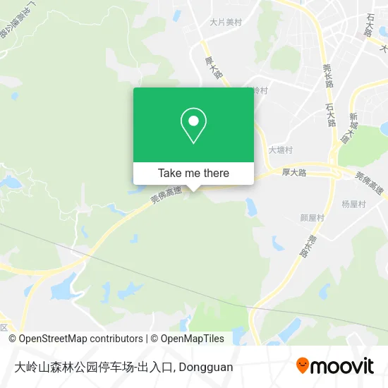 大岭山森林公园停车场-出入口 map