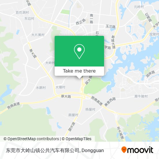 东莞市大岭山镇公共汽车有限公司 map
