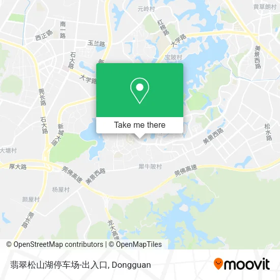 翡翠松山湖停车场-出入口 map