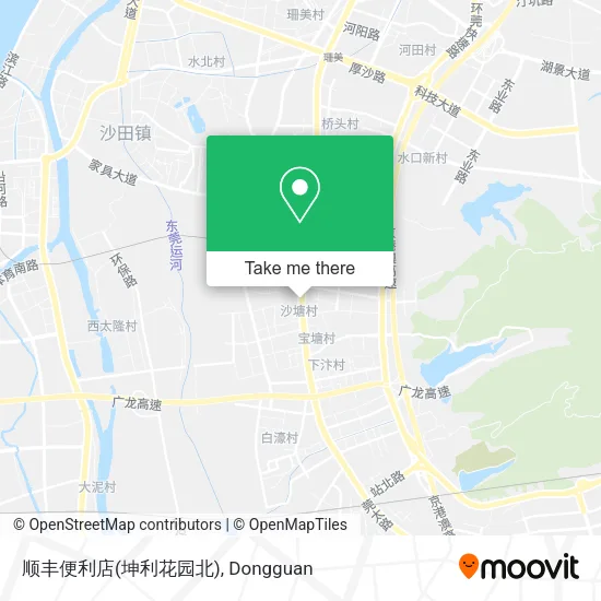 顺丰便利店(坤利花园北) map