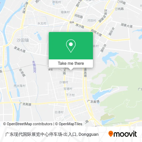 广东现代国际展览中心停车场-出入口 map