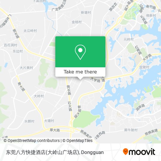 东莞八方快捷酒店(大岭山广场店) map