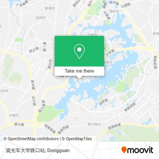 观光车大学路口站 map